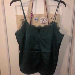 Abercrombie and finch green lace cami